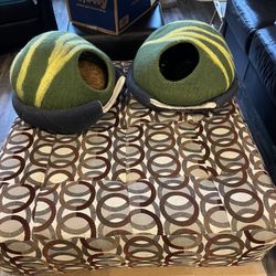 One Felted Wool Cat Cave. 