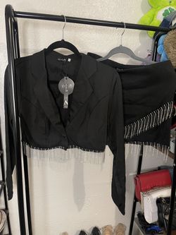 Blazer Cropped Two Piece Set