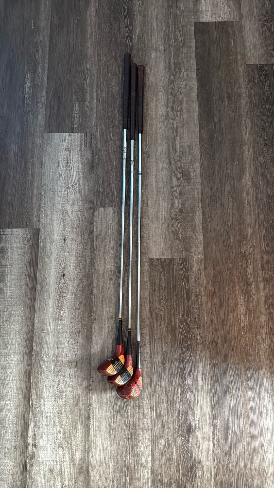 Wooden Golf Clubs 4 And 5 Wood Are Spalding Top flight And 3 Wood Is Wilson