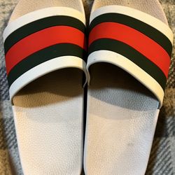 Gucci Signature Stripe Slides Sz38
