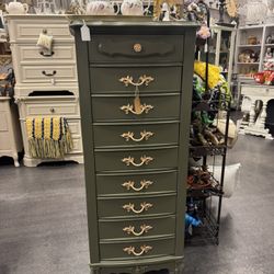 Newly Refinished Green Lingerie Chest 