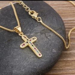 Gold Plated Cross Necklace