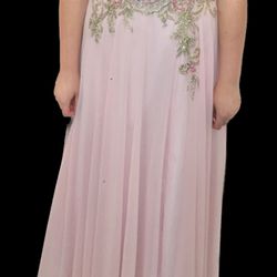 Jovani Women’s Sparkly Pink Long Prom Dress