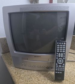 Toshiba MD13Q42 13" CRT TV DVD Combo Retro Gaming Tube Television with Remote