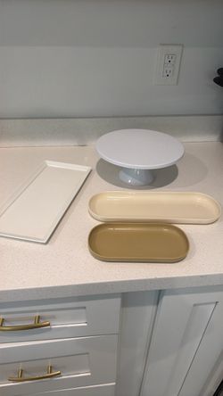Serving Tray and Cake Stand Set