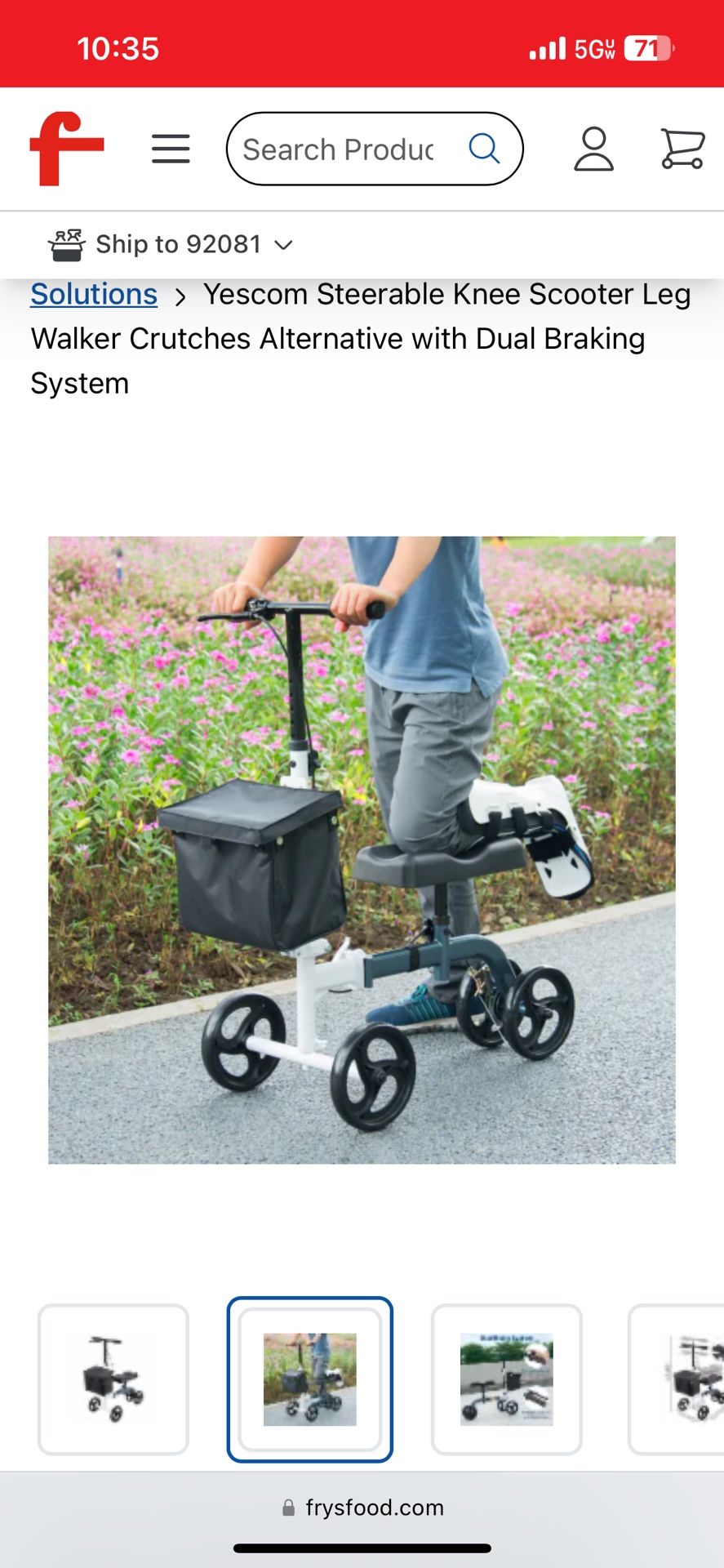 Brand New Knee Walker With Basket For $90 