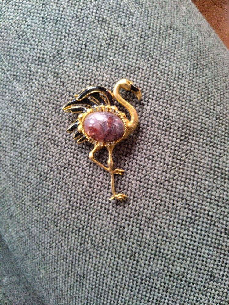 Vintage Gold Swan Pendant