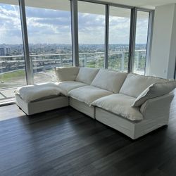 Beige Cloud Sectional (New In Boxes)