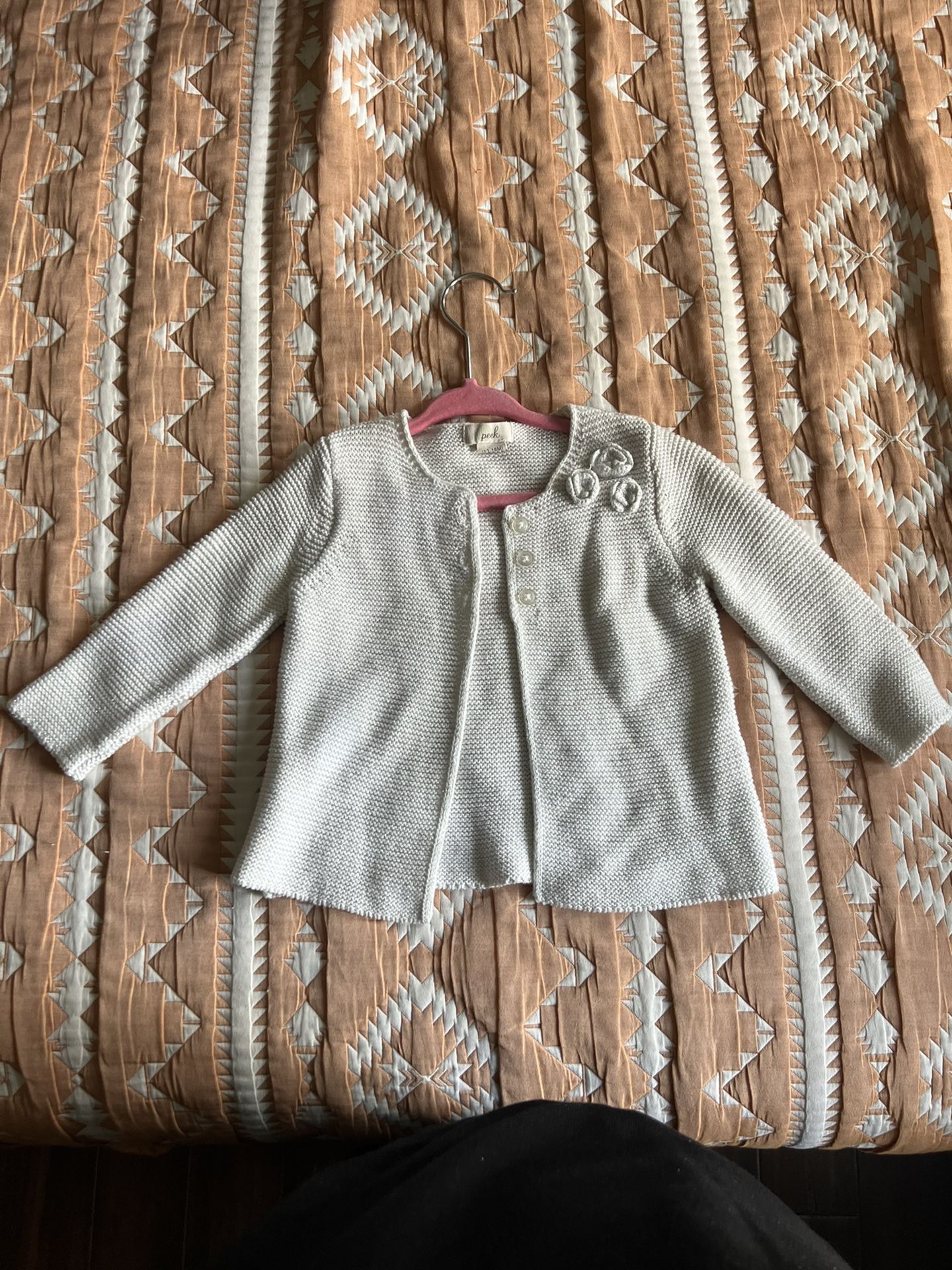 Nordstrom Peek Brand Silver Cárdigan