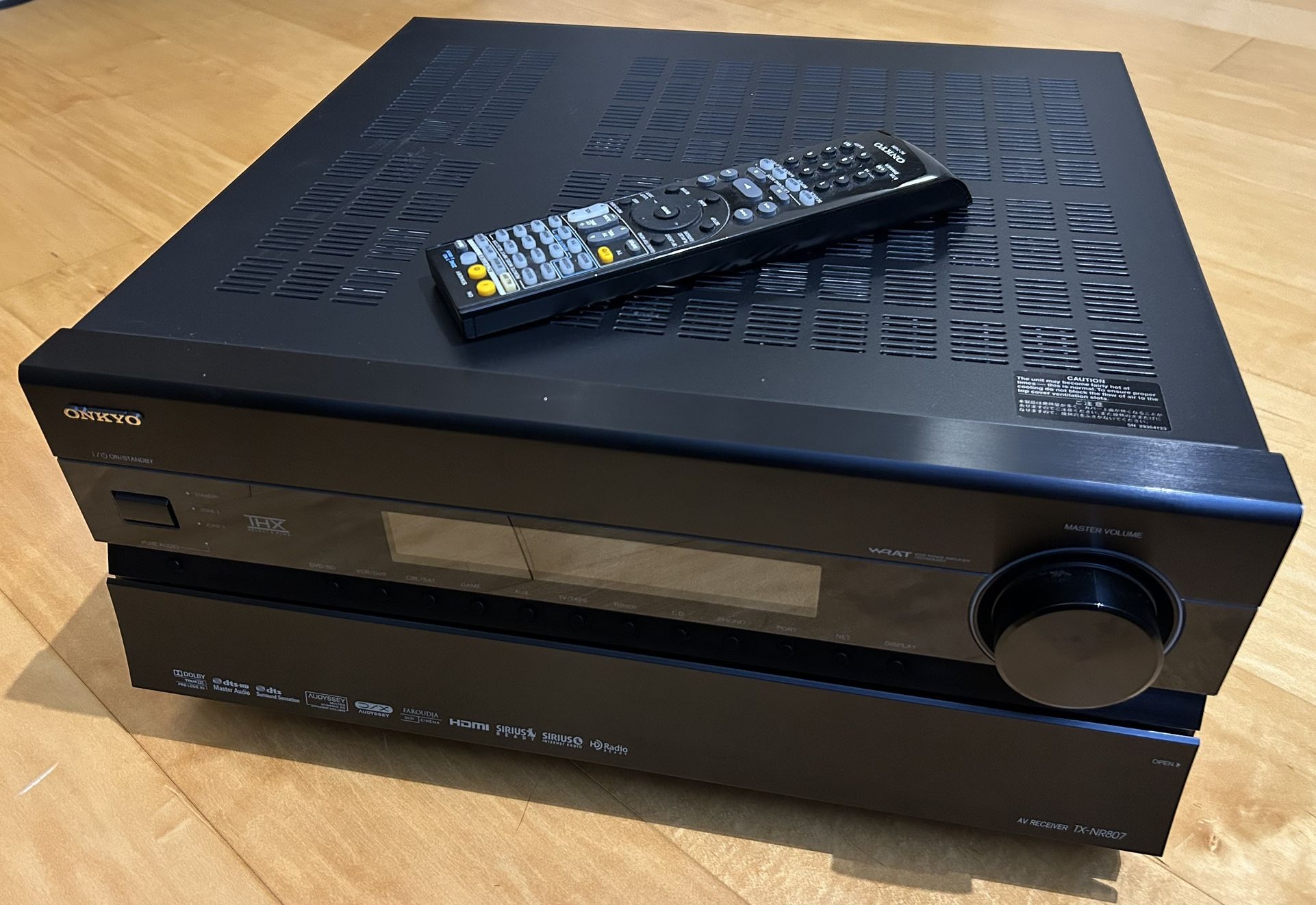 Onkyo 135W 3 Zone network THX Select2 Plus HDMI 7.2 receiver