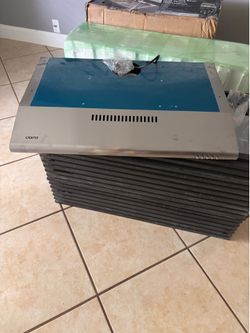 New stainless steel range vent and light.