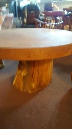 Solid Birdseye redwood,table