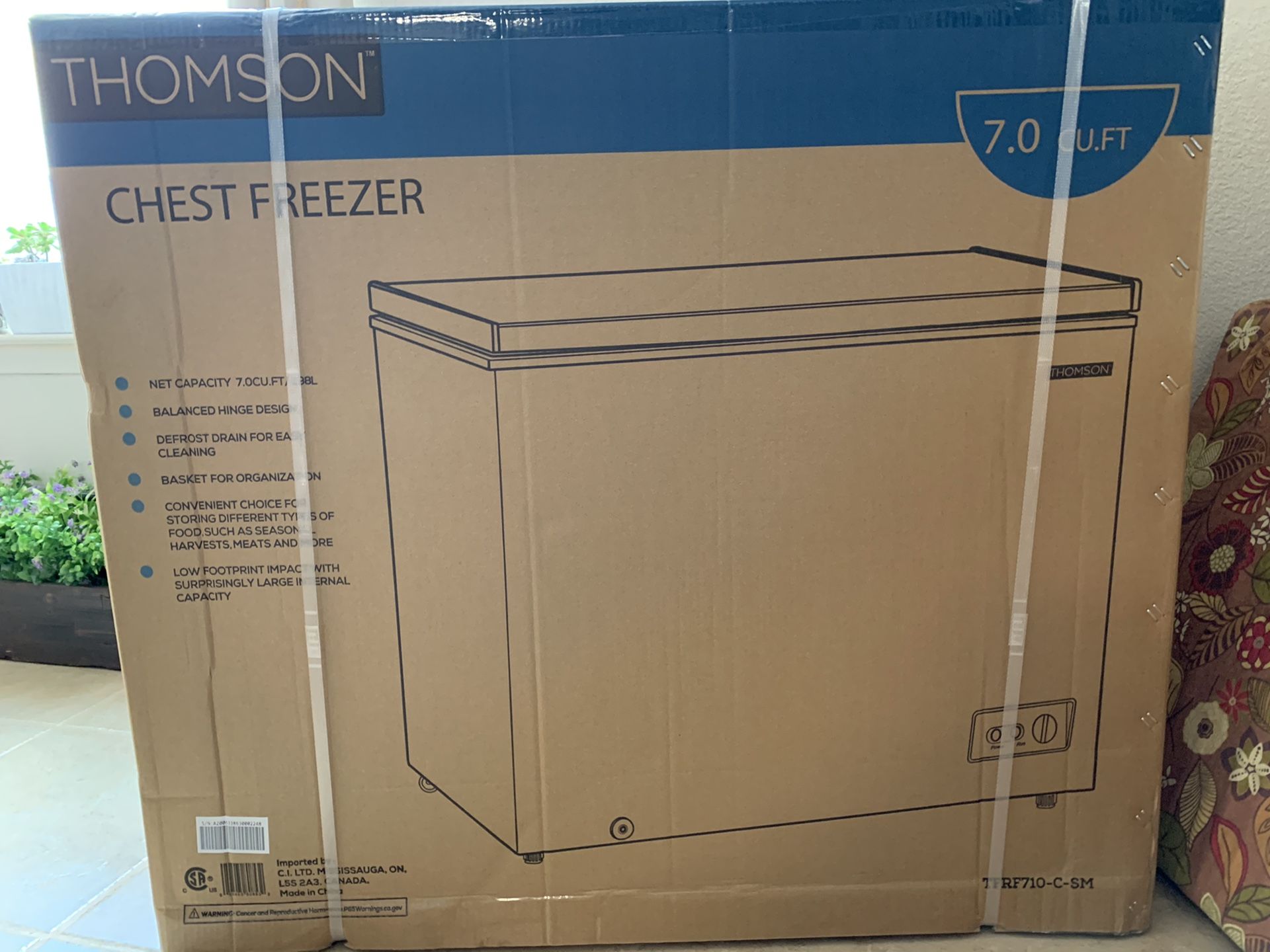 Chest freezer 7.0 cu ft