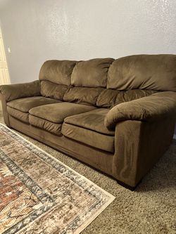 Brown sofas