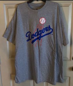 Fanatics Dodgers Gray Men's T-shirt Size 4XL