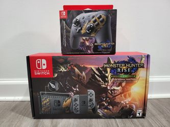MONSTER HUNTER RISE SWITCH CONSOLE W/ LIMITED EDITION PRO CONTROLLER