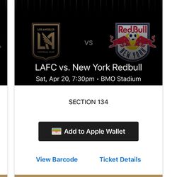LAFC Soccer Tickets vs New York Redbull Football 4/20