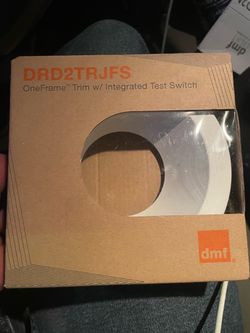 Lot of 17 brand-new DMF Lighting DRD2TRJFSWH OneFrame trims with integrated test switches.