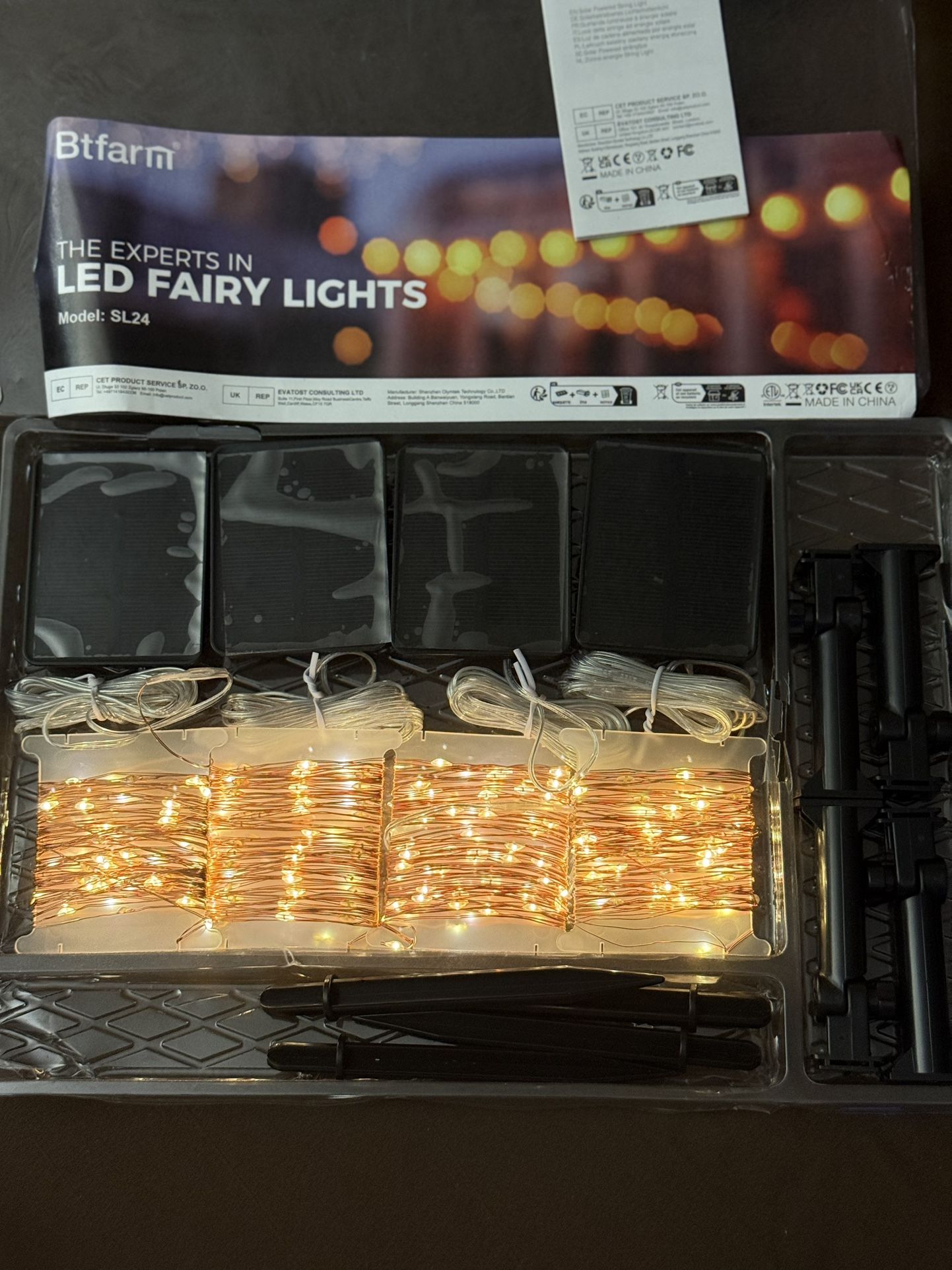 4 pack SOLAR FAIRY LIGHTS