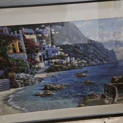 Capri del Mar 2x Matted 36x28 Large Framed Art Print by Howard Behrens, Picture 