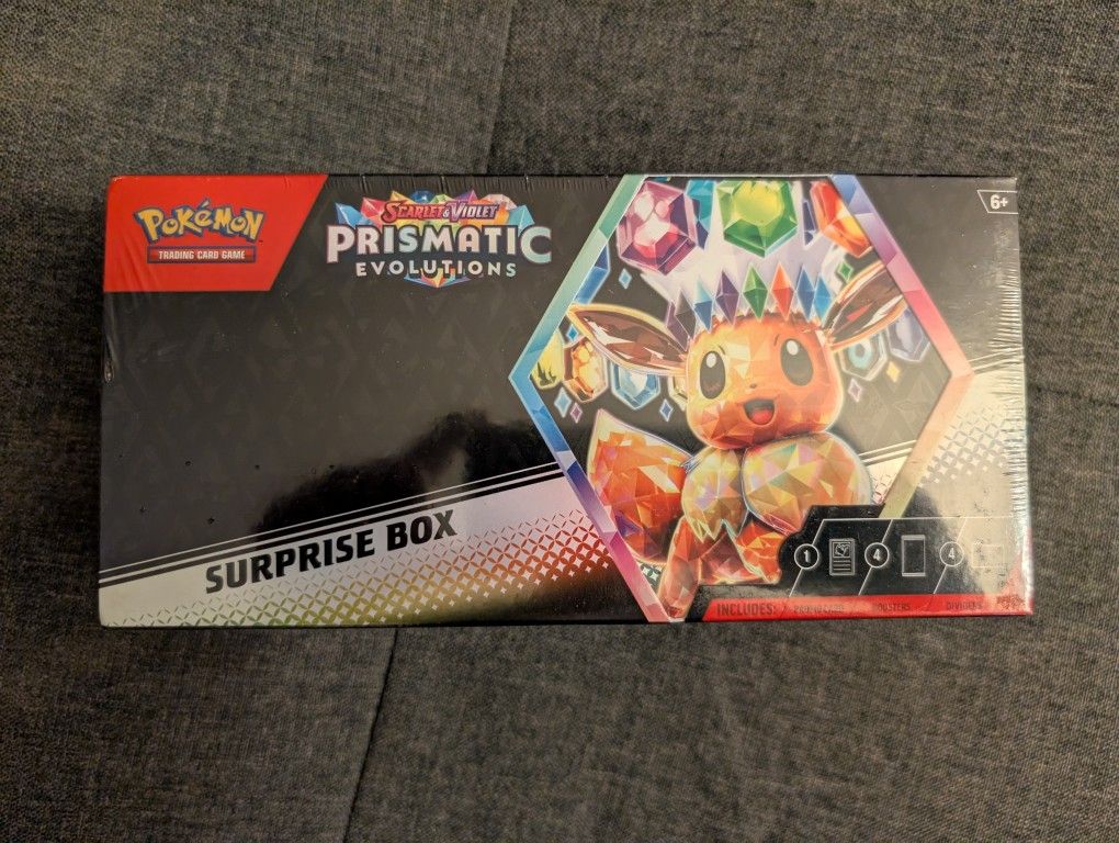 sealed new pokémon TCG scarlet and violent prismatic evolutions surprise box