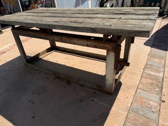 Heavy duty iron frame work table