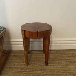 Small Wood Table / Stool 