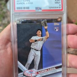 PSA 9 2017 TOPPS #287 AARON JUDGE CENTERED RED HOT 🔥