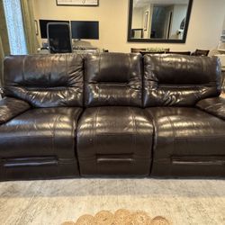 Brown Leather Sofa
