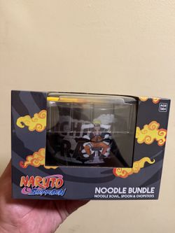 Naruto Shippuden Ramen Bowl Set - Bowl, Spoon & Chopsticks - Nuevo / New