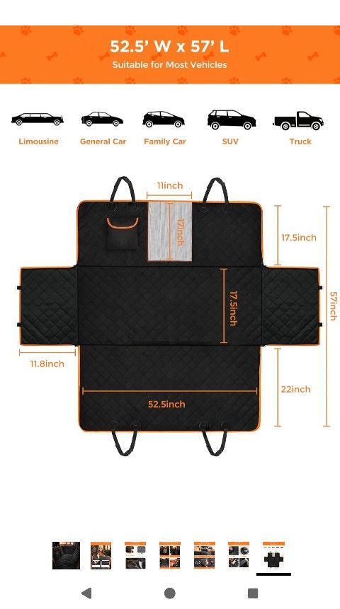 Waterproof Pet Car Hammock