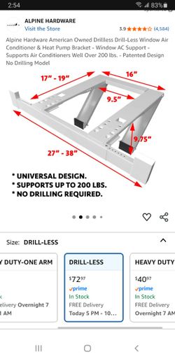 AC Window Support Bracket. No Drilling