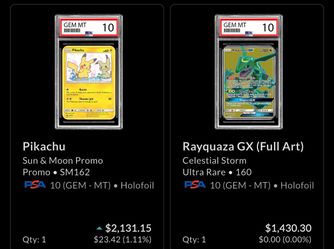 Sun and Moon Pikachu promo PSA 10