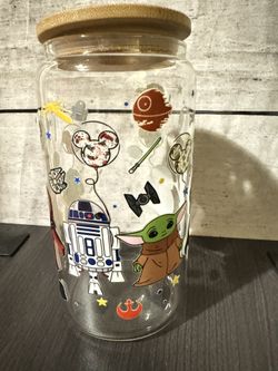 Star Wars glass cup 16 ounce