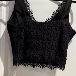 Laced Top Black Aqua Black Pull-up