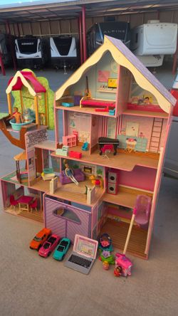 barbie house $55 obo include all in pic