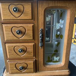 Vintage Wood Jewelry Organizer / Dresser