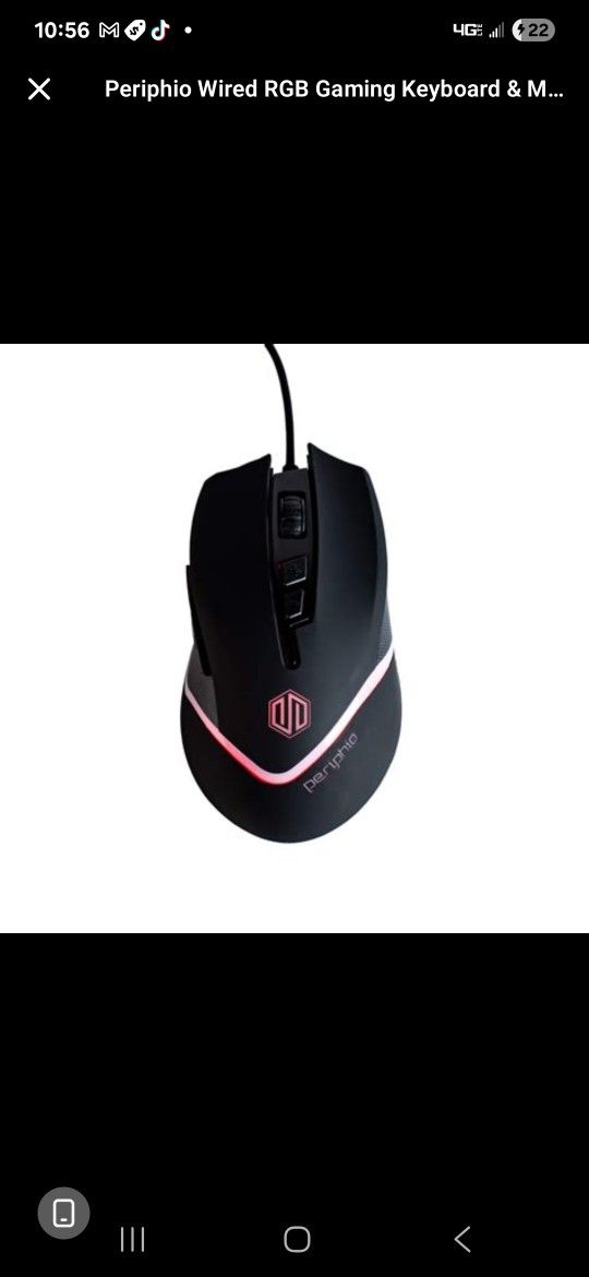 🎮 2x Periphio RGB Gaming Mice – Wired USB (Bundle $10 OBO)