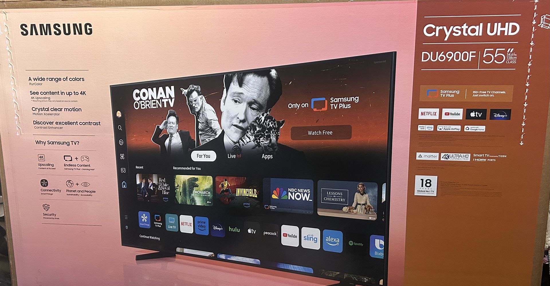 Samsung 55Crystal UHD DU6900F Smart Tv