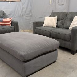 🛋️ Modern Sofa And Seat + Ottoman - Deep Cleaned + FREE Delivery (Columbus Area)