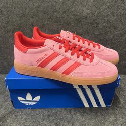 Women's adidas Originals Handball Spezial Shoes - Semi Pink Glow Better Scarlet - Size 6, 6.5, 7, 7.5, 8, 8.5, 9, 10.5