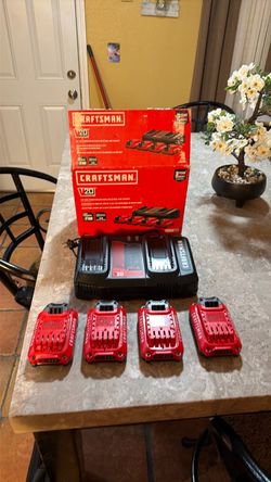 Craftsman 4 1.5Ah Battery’s  with a Dual Charger