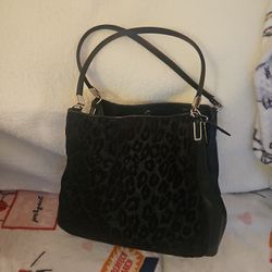 Jaqured Blk Suede Coach Bag Pet Smk Free Bag