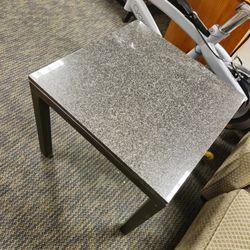 Black Granite Topped End Table