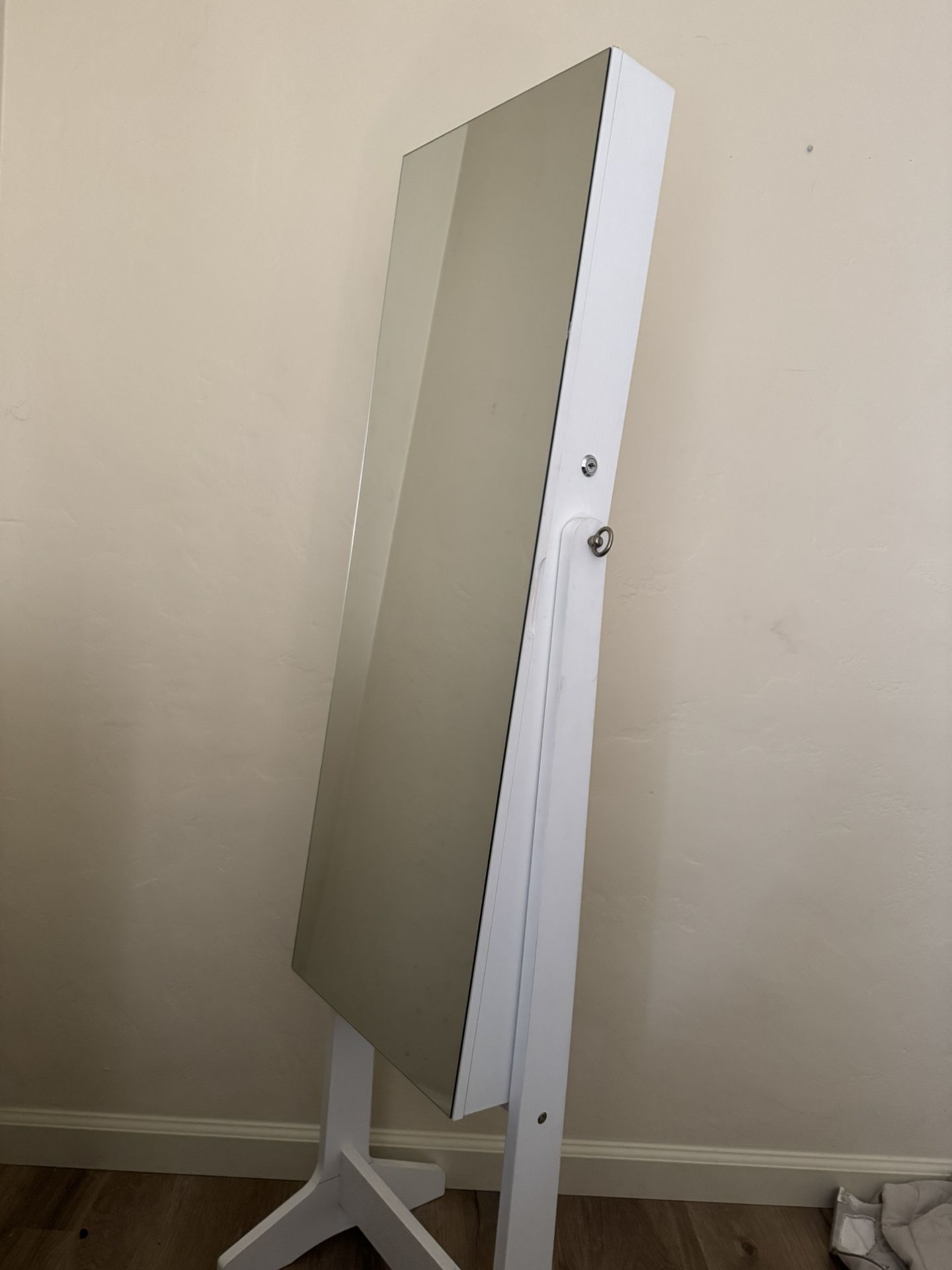 Standing Mirror W/ Jewelry Storage