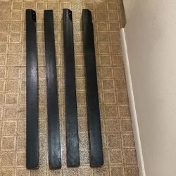 4 Solid Wood Black Espresso Dark Brown 35” Legs For Tall Dining Bar Bistro Patio Table