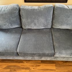 Bradley Denim Blue 81” Sofa – Barely Used – Like New