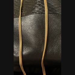 24 Kt Plated Herringbone Gold Chain Necklace  21”
