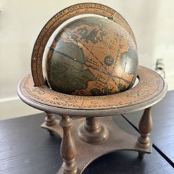 Vintage ‘Olde World’ Wooden Globe – Made in Italy