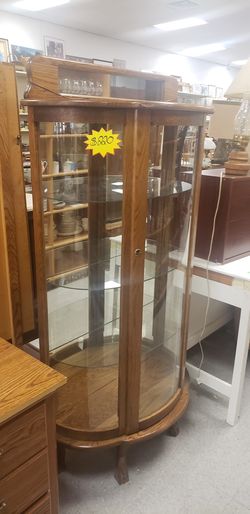 Beautiful curved glass cabinet